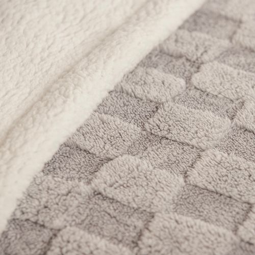Frazada Twin Flannel Jacquard con Corderito