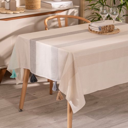 Mantel Rectangular Mediano Franjas