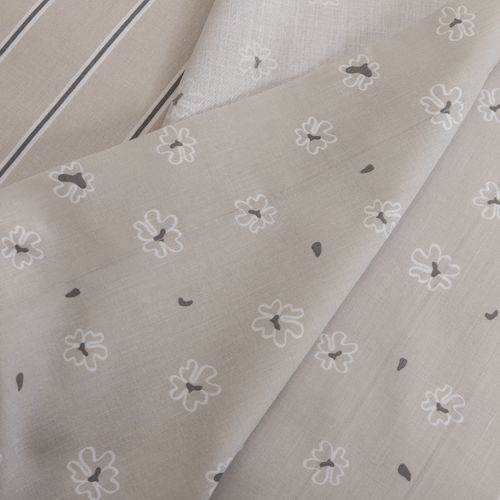 Juego de Sábanas Queen Algodón Blend Flor Ondulada