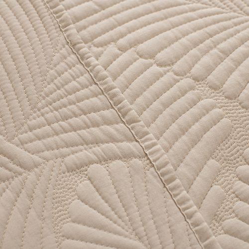 Cubrecama King Reversible de Algodón Hojas Bordadas