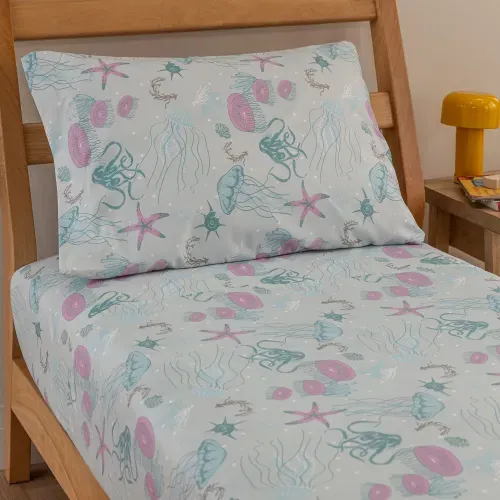 Juego de Sábanas 1 Plaza Medusas