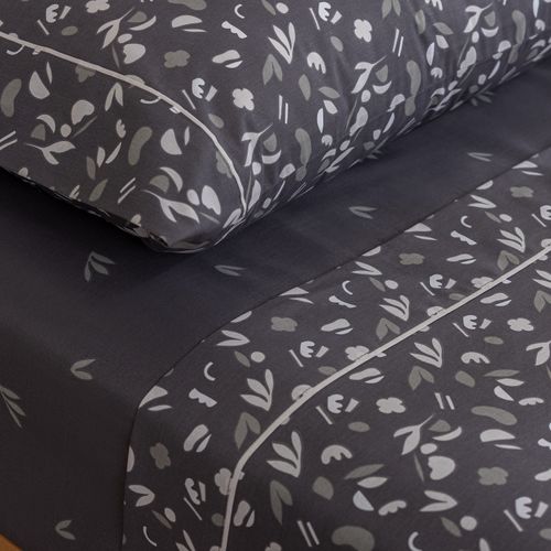 Juego de Sábanas Extra Queen Algodón Peinado Figuras