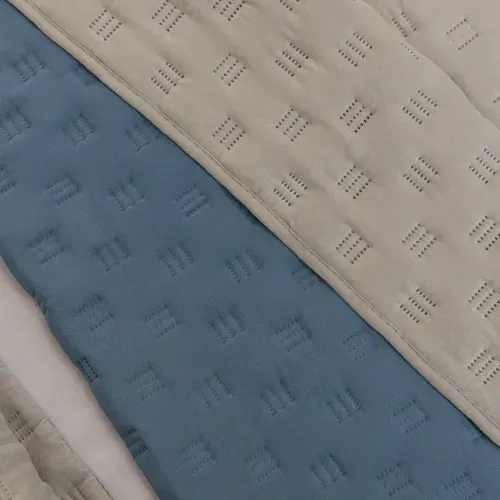 Cubrecama 1 Plaza Reversible Heatpress Redondo