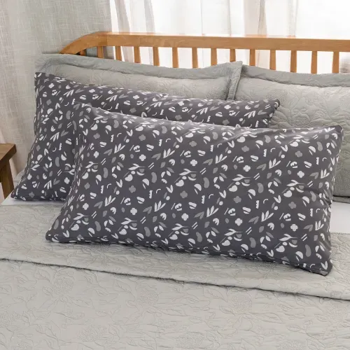 Set de 2 Fundas para Almohadas King Algodón Peinado