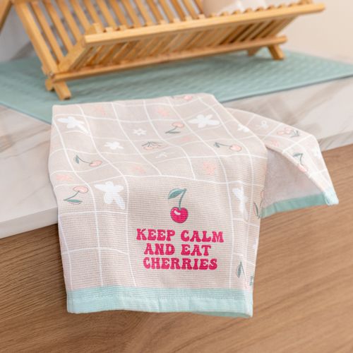 Repasador de Algodón Calm and Eat Cherrys