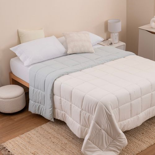 Acolchado Queen Reversible Liso