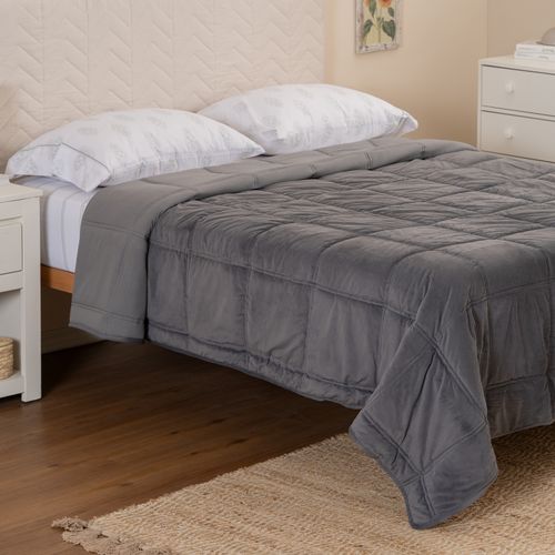 Acolchado Queen Plush Velvet Liso