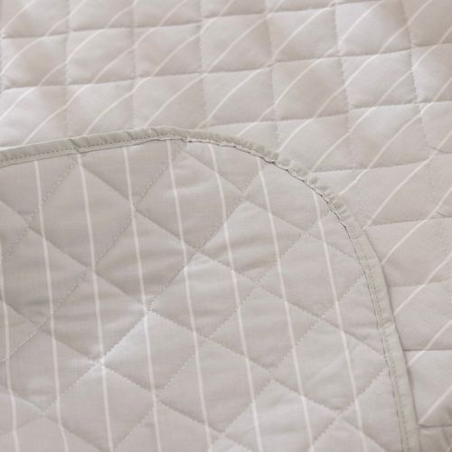 Acolchado Cuna Funcional Reversible de Algodón Rayas Finas