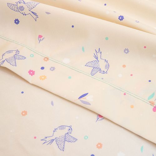 Juego de Sábana 1 Plaza Pájaros en Línea