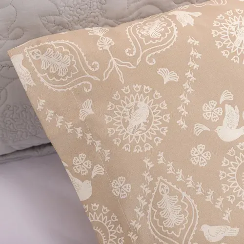 Funda de Almohada Queen Algodón Blend Búlgaro Aves