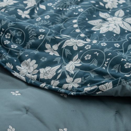 Cubrecama Queen Reversible Búlgaro Jazmín