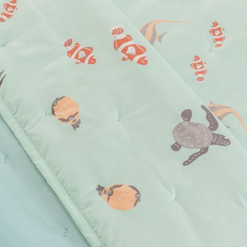 Cubrecama 1 Plaza Reversible Playa de Verano