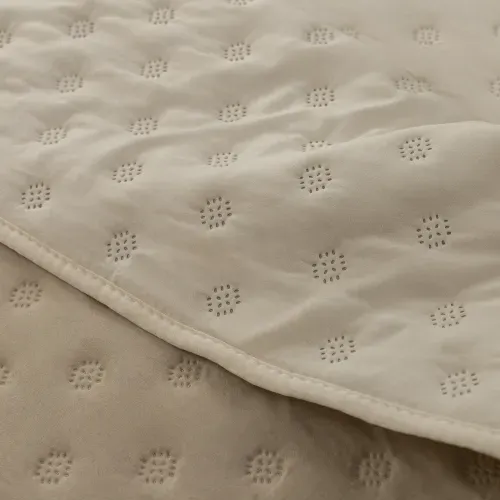 Cubrecama Queen Reversible Heatpress Redondo