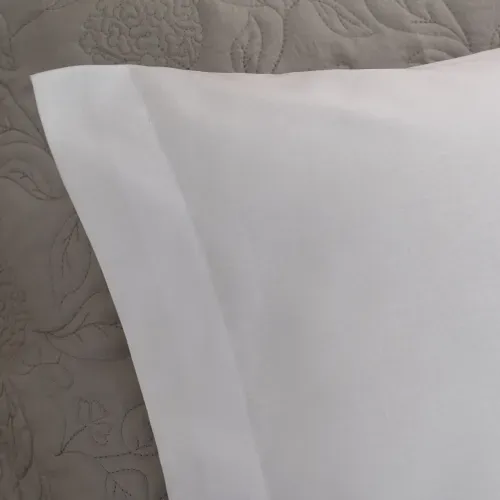 Funda de Almohada Queen Algodón Blend Lisa