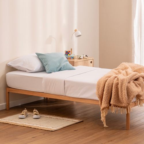 Juego de Sábanas 1 Plaza Algodón Blend Liso