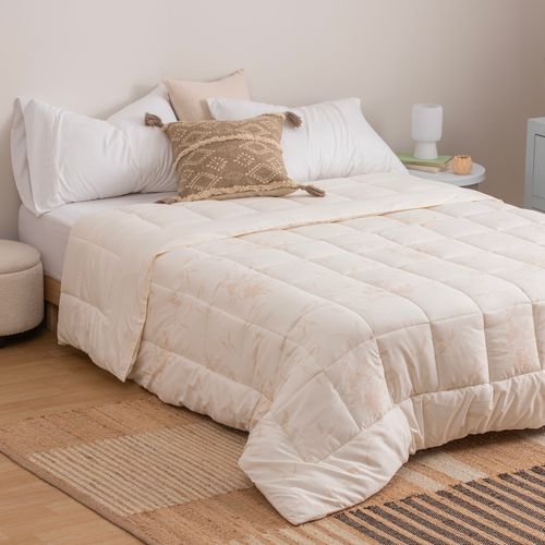 Acolchado Queen Reversible Hojas Enredadas