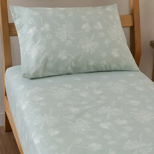 Juego de Sábanas Twin Algodón Blend Palm Truth