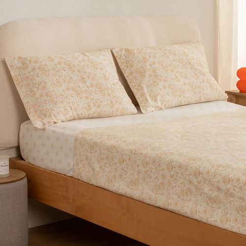 Juego de Sábanas King Algodón Blend Truth Flores Texturadas