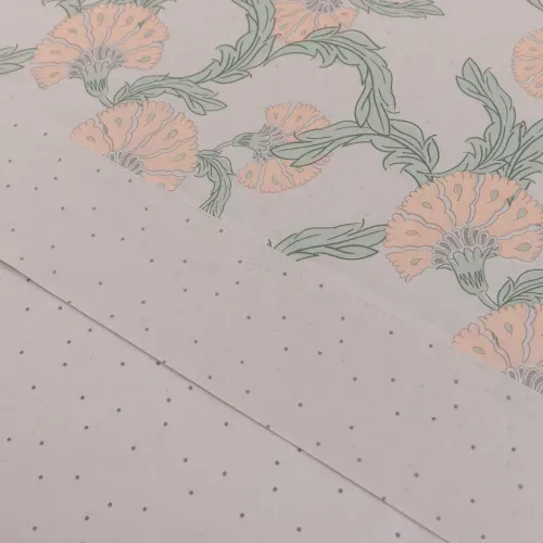 Juego de Sábanas Twin Algodón Blend Abanico de Flores