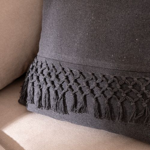 Funda de Almohadón con Flecos en Red