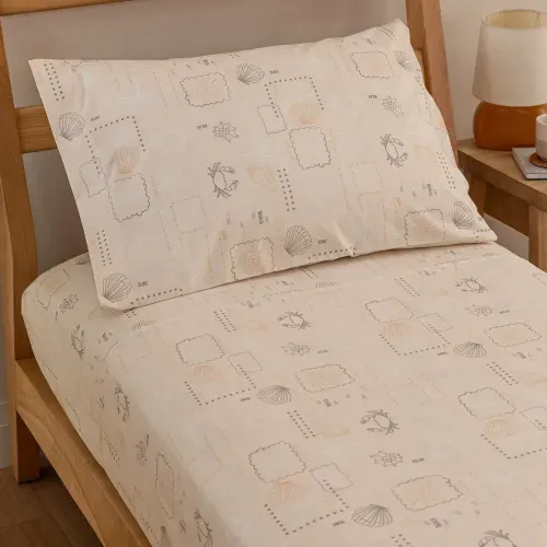 Juego de Sábanas 1 Plaza Postal Playa