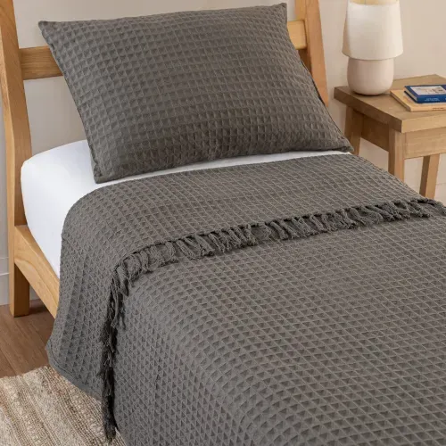 Cubrecama 1 Plaza Rústico Waffle