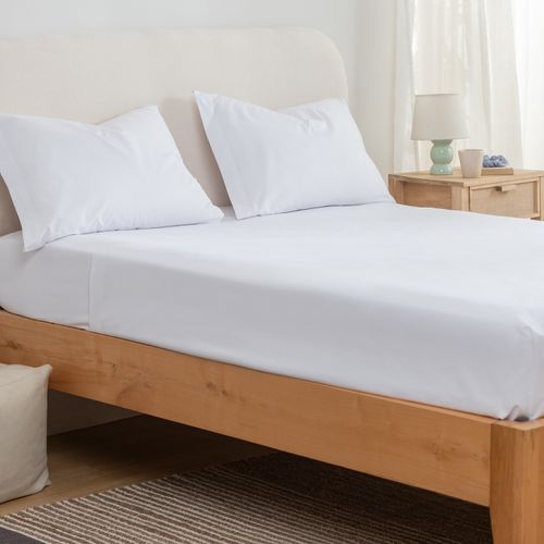 Juego de Sábanas Queen Algodón Blend Liso
