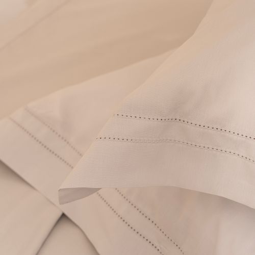 Juego de Sábanas Extra Queen Algodón 180 Hilos Vainilla Punto Ajour