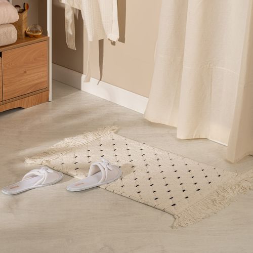 Alfombra de Baño Caminos Cruzados con Flecos