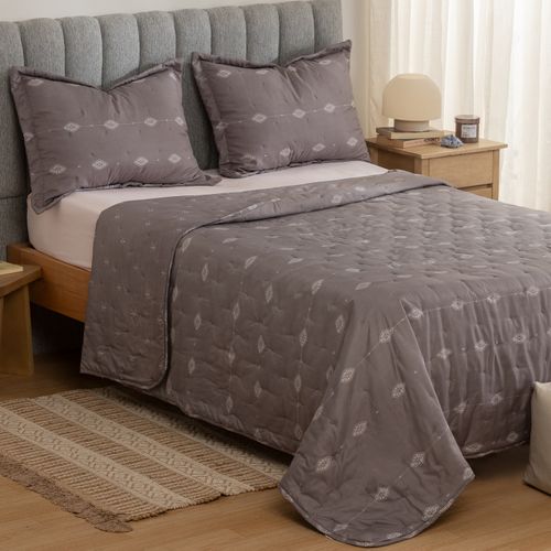 Cubrecama King Reversible Rombo Formal