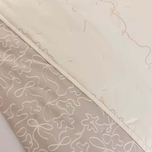 Cubrecama Twin Reversible Ondas Moño