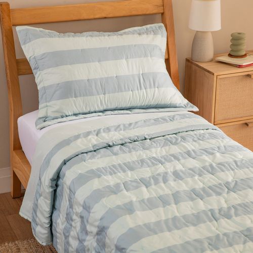 Cubrecama 1 Plaza Reversible Rayas