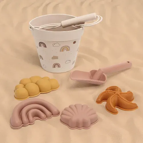 Set de Balde y Accesorios de Playa en Silicona