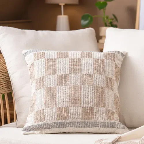 Almohadón Tejido a Cuadros