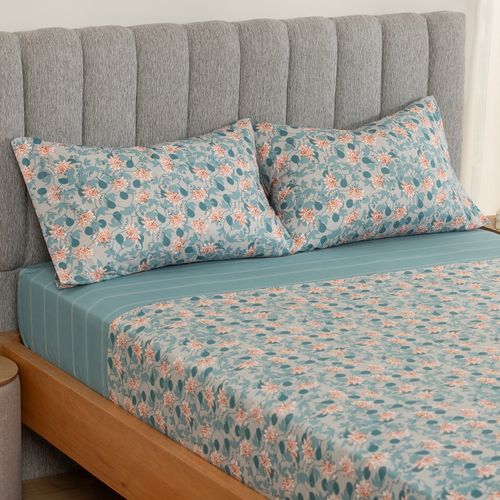 Juego de Sábanas Queen Flor Tropical