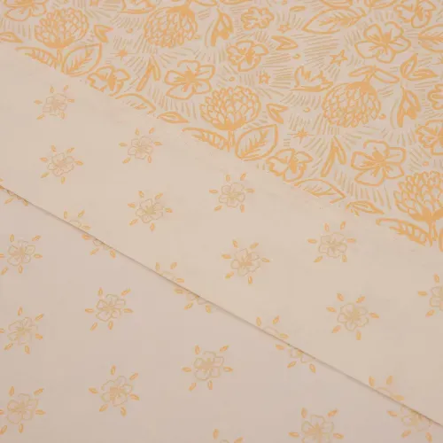 Juego de Sábanas Twin Algodón Blend Flores Texturadas