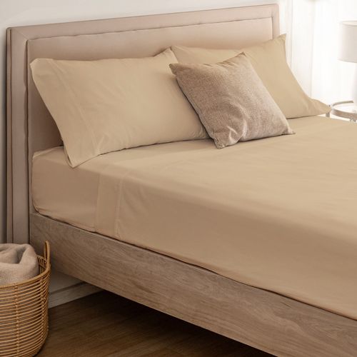 Juego de Sábanas Extra Queen Algodón Satén 360 Hilos Liso