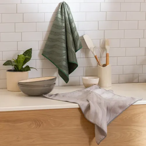 Set de 2 Paños de Cocina Ondas