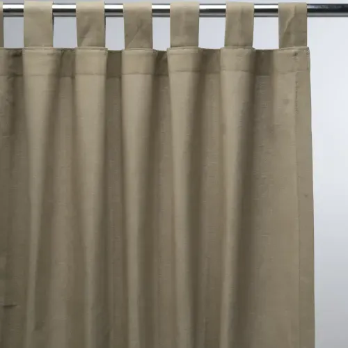 Cortina de Dormitorio de Algodón Panamá con Bretel