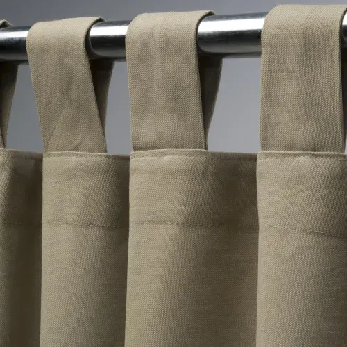 Cortina de Dormitorio de Algodón Panamá con Bretel