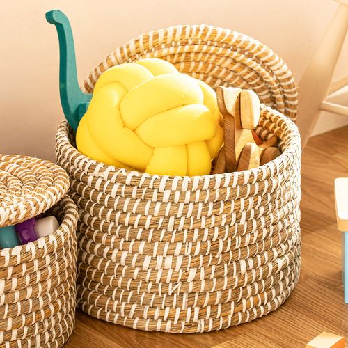 Contenedor Mediano Cilindro con Tapa