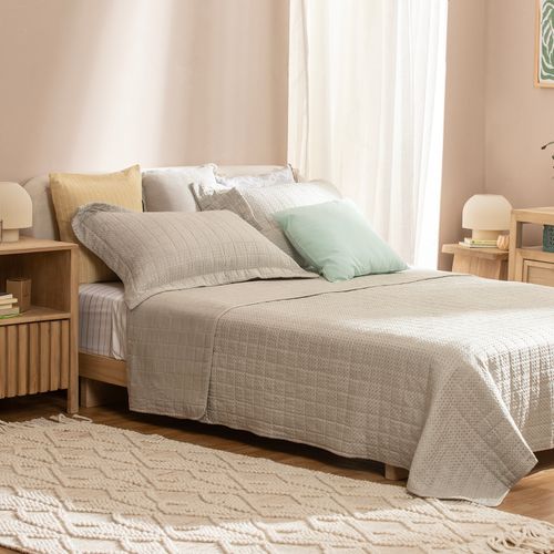 Cubrecama Queen Reversible New Waffle Liso