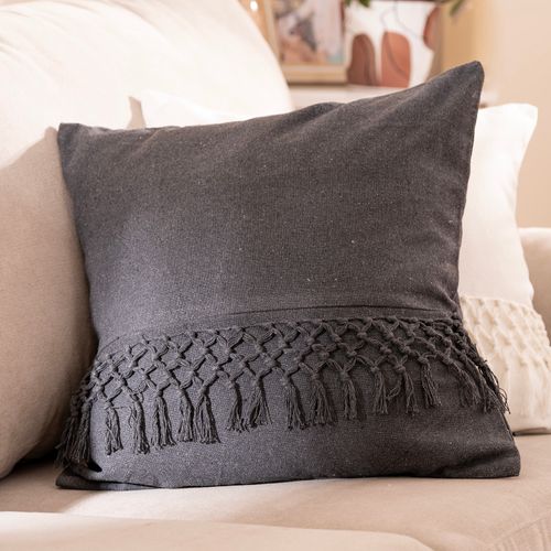 Funda de Almohadón con Flecos en Red