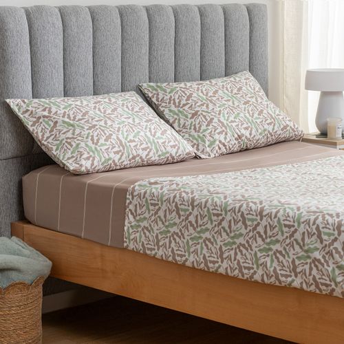 Juego de Sábanas Extra Queen Hojas y Ondas Truth