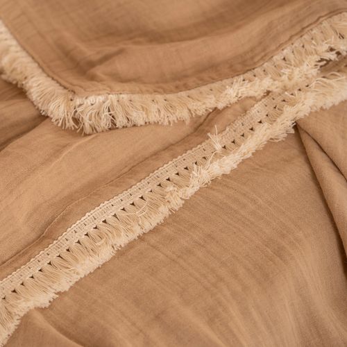 Manta Decorativa Lisa con Flecos