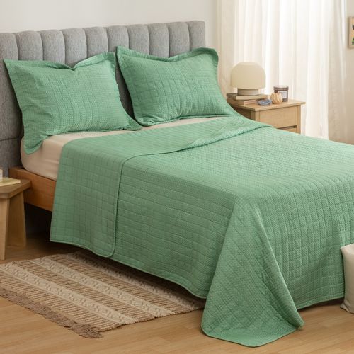 Cubrecama King Stone Wash New Waffle