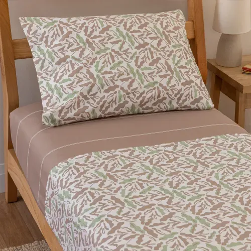 Juego de Sábanas Extra Queen Hojas y Ondas Truth