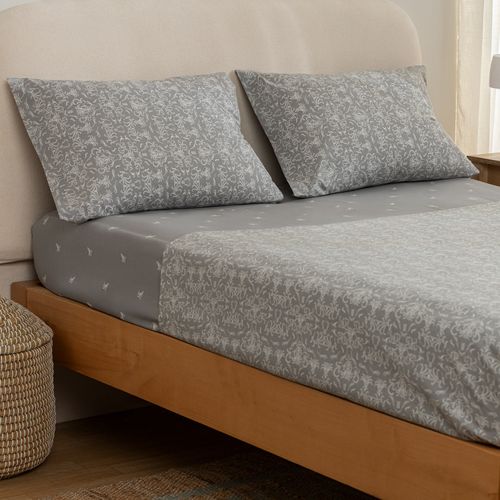 Juego de Sábanas Extra Queen Algodón Blend Arabescos