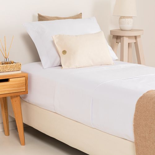 Juego de Sábanas Algodón Blend Liso