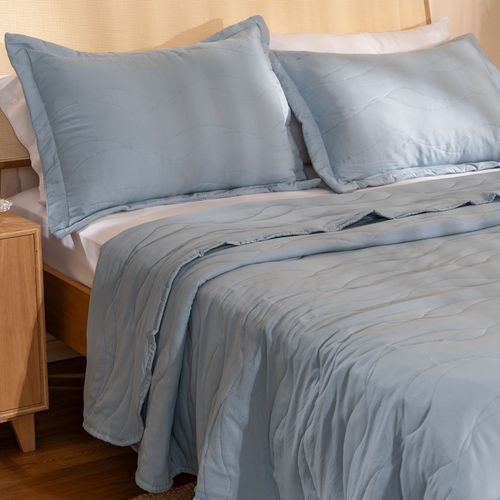 Cubrecama Extra Suave Reversible Ondas